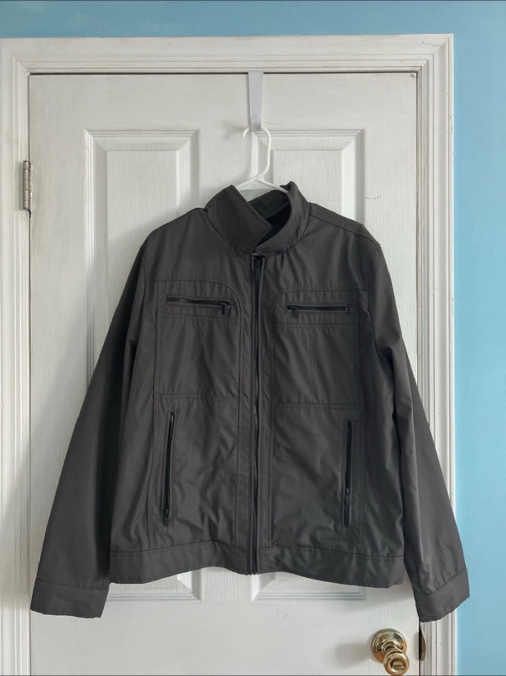 Kenneth Cole Reaction Lightweight Jacket Gray Size Large